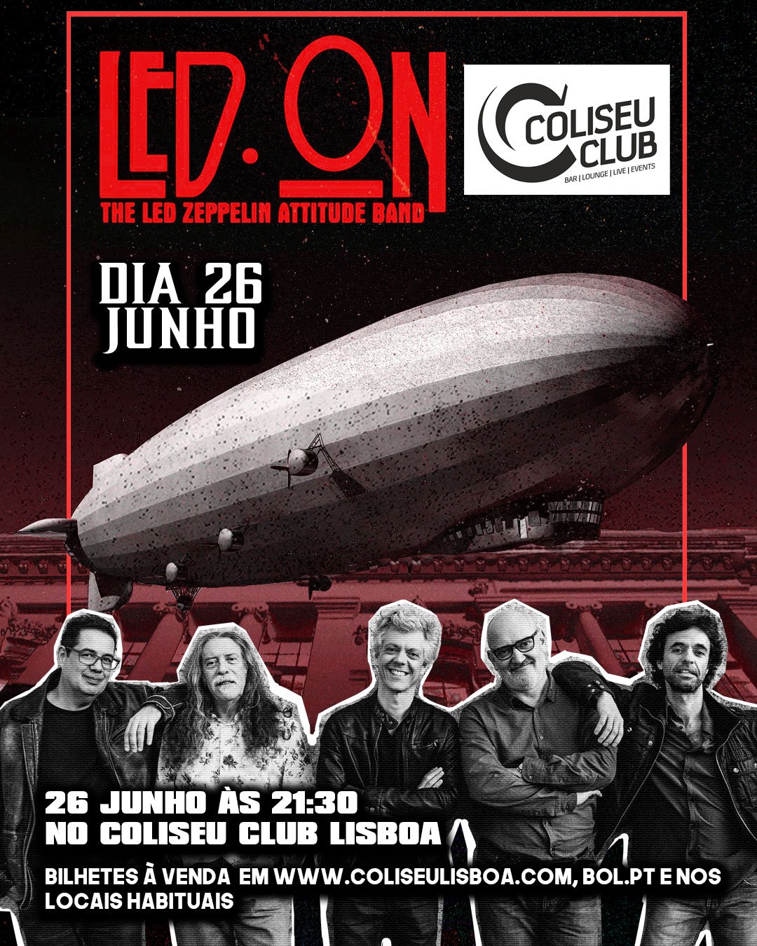 LedOn (tributo aos Led Zeppelin) no Coliseu Club