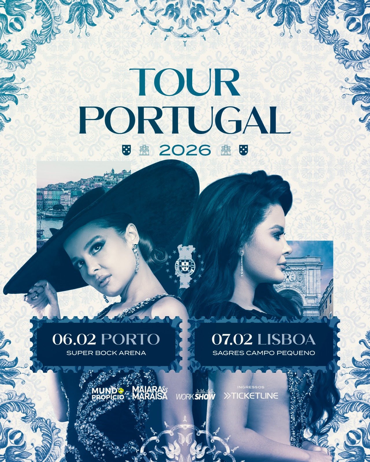 Maiara & Maraísa de regresso a Portugal em Fevereiro de 2026, Lisboa e Porto
