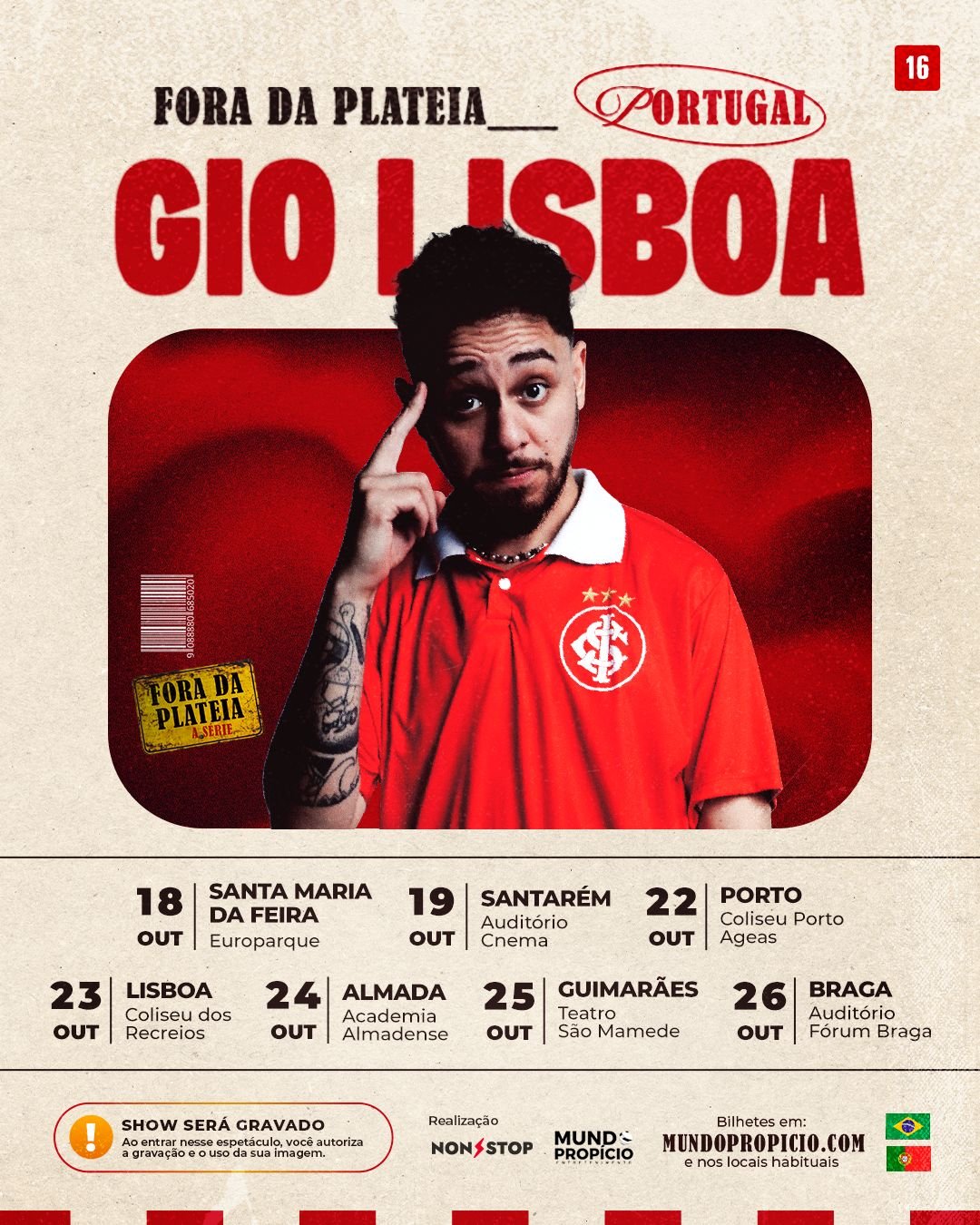 Humorista Gio Lisboa de volta a Portugal para tour em Outubro deste ano